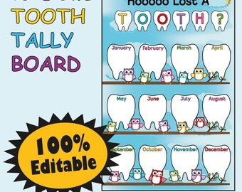 Who Lost A Tooth Chart