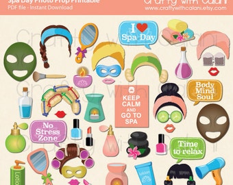 Spa Party Photo Booth Prop, Spa Party Theme Photo Booth Prop, Girls spa day photo prop