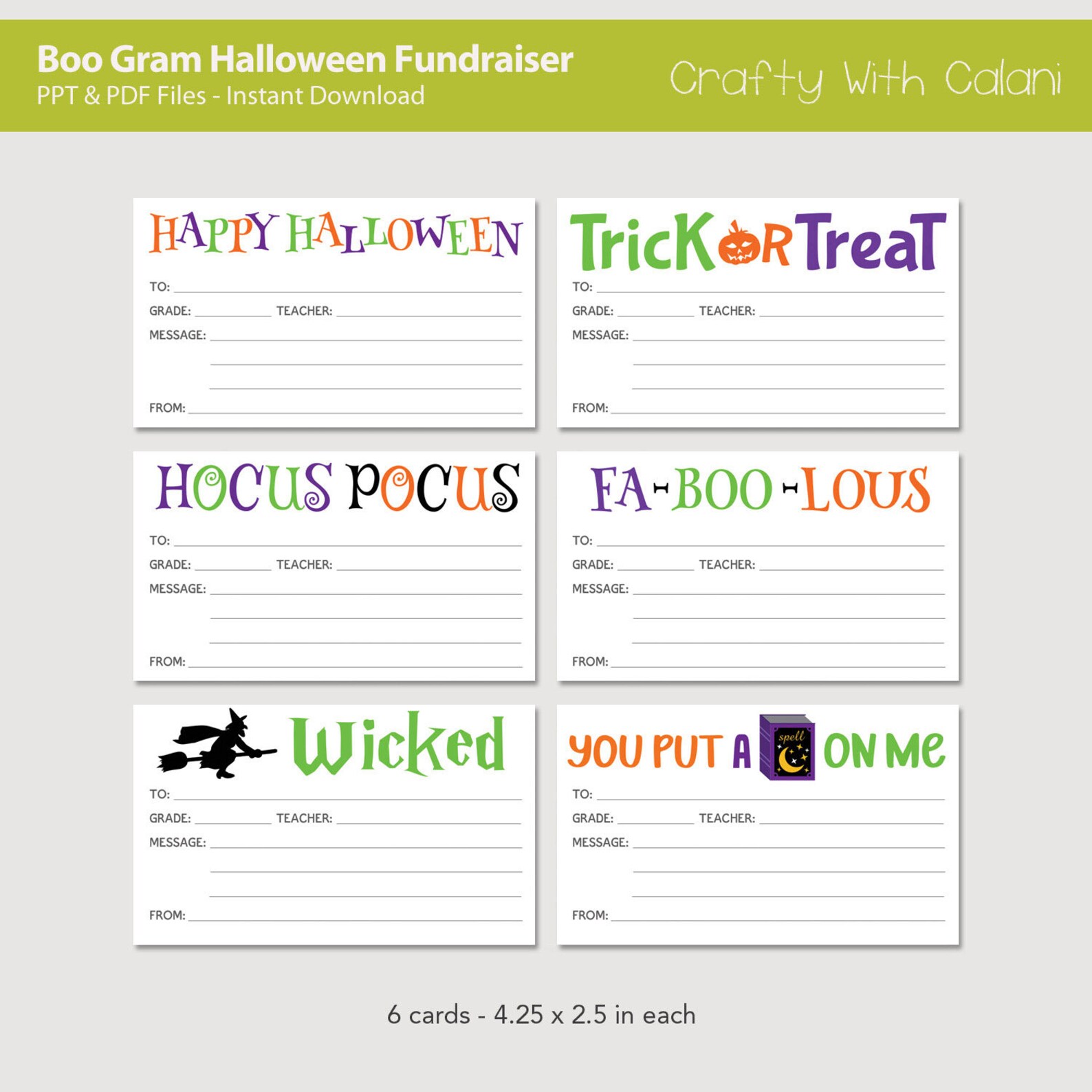Halloween Candy Gram Template Halloween Boo Gram PTA PTO Etsy Halloween Candy Gram Template Halloween Boo Gram PTA PTO Etsy