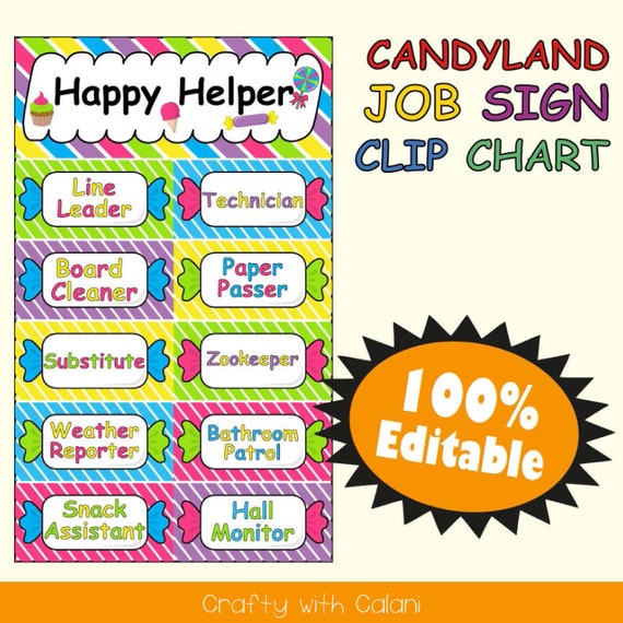 Printable Classroom Job Charts Pictures