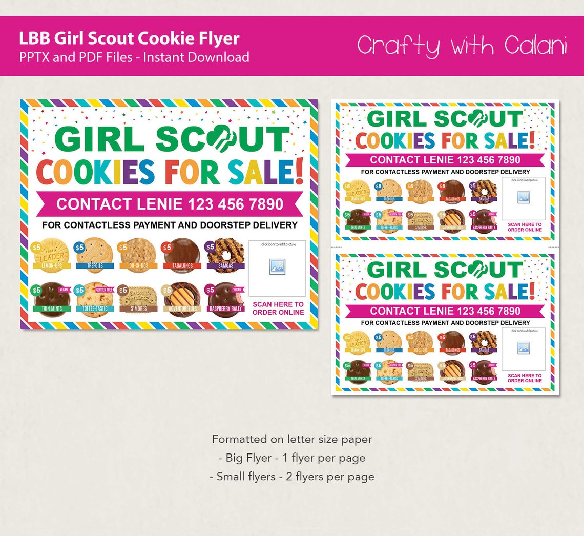 Girl Scout Cookie 2023 Flyer LBB Cookie Printable Flyer - Etsy