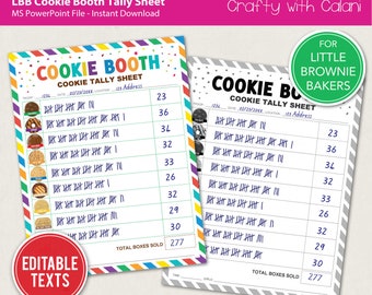 Girl Scout Cookie Booth Printable, 2024 LBB Cookie Booth Tally Sheet, LBB Cookie Booth Template, LBB Cookie Forms, Troop Cookie Booth Form