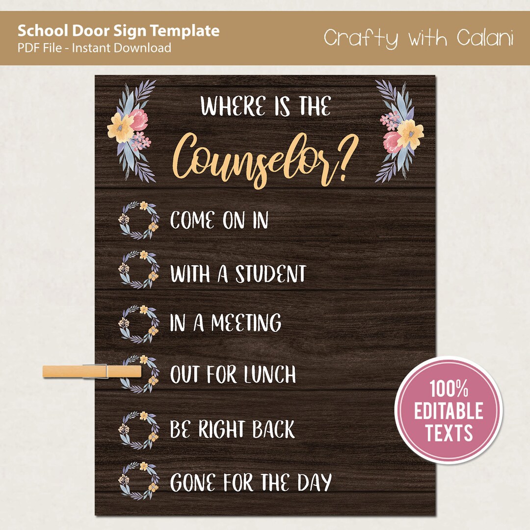 school-door-sign-template-personalized-door-sign-where-is-the-counselor-sign-rustic-floral-door-sign-printable-custom-office-door-sign-etsy-finland for Free Printable Office Door Signs Templates School Door Sign Template, Personalized Door Sign, Where is the Counselor Sign, Rustic Floral Door Sign Printable, Custom Office Door Sign - Etsy Finland for Free Printable Office Door Signs Templates