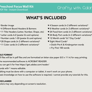 Preschool Focus Wall Template, Preschool Learning Wall, Classroom