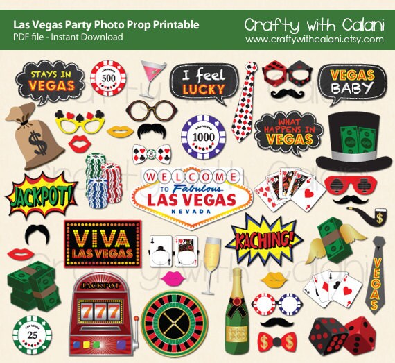 Items similar to Las Vegas Party Photo Booth Prop, Casino Party Photo ...