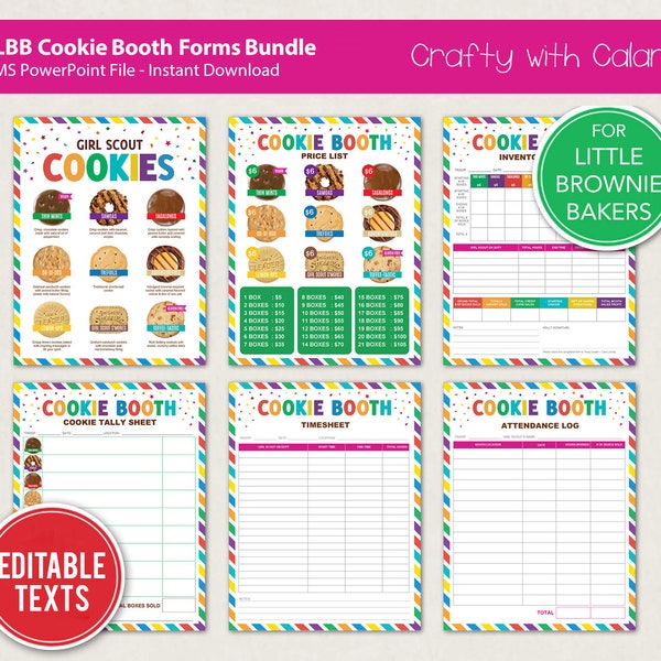 Cookie Booth Tally Sheet Etsy