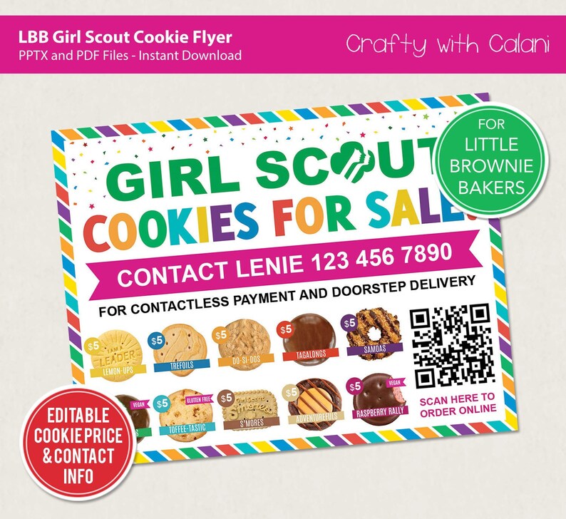 Girl Scout Cookie 2023 Flyer LBB Cookie Printable Flyer - Etsy