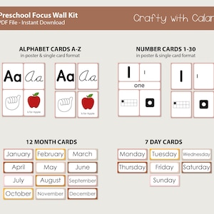 Preschool Focus Wall Template, Preschool Learning Wall, Classroom