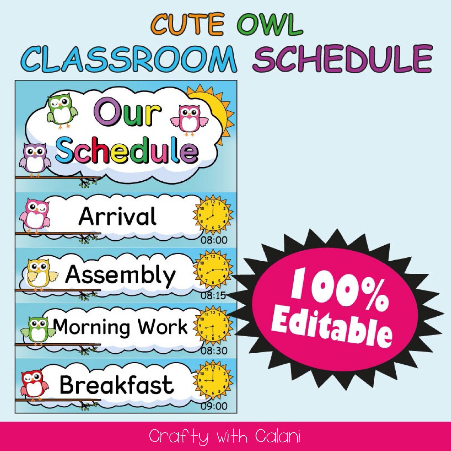 Classroom Schedule Cards With Clocks Owl Theme Classroom Etsy Classroom schedule cards with clocks owl theme classroom etsy