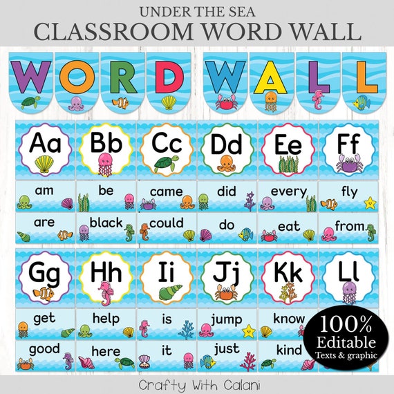 GRADE 5 WORD WALL WORDS WITH HEADERS - STAR THEME