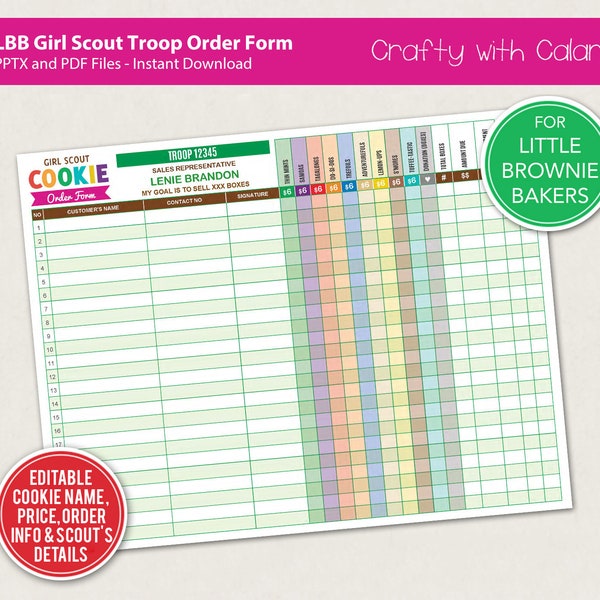 2024 Girl Scout Cookie Order Form - Etsy