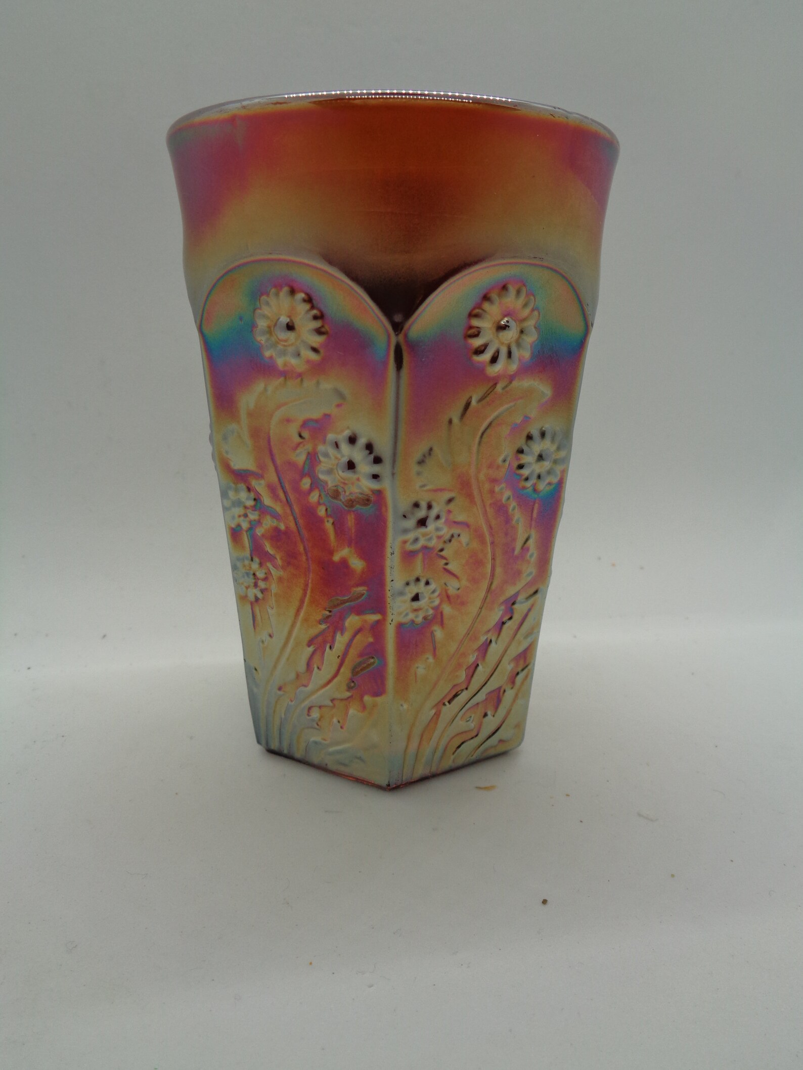 Vintage Fenton Purple Carnival Glass paneled Etsy