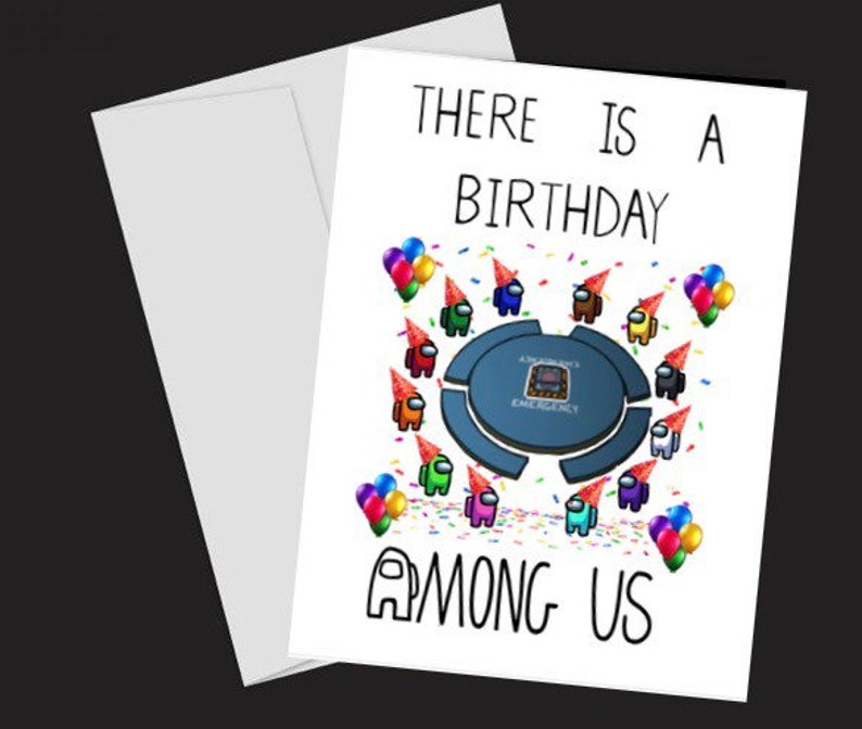 Among Us Birthday Card Etsy : Among Us Birthday Halloween Theme Party