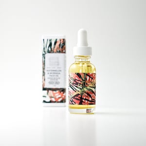Watermelon & Moringa Face Oil  For Sensitive / Reactive Skin / Infused with Burdock Root, Chamomile, Calendula, Red Clover, Marshmallow,