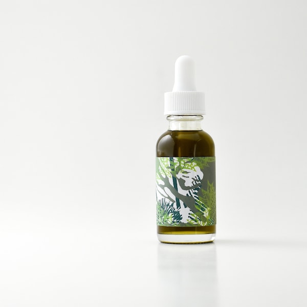 Super Green Face Oil / Serum / For oily , blemished , acne prone skin, non-comedogenic, herbal, nourishing