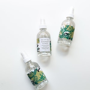 Rosemary & Sage Face Toner / Hydrosol / Clarifying For Oily and Acne Prone Skin