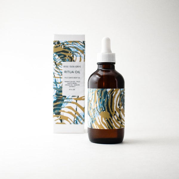 Ritua Oil / Palo Santo Body Oil / Maracuja Oil / Palo Santo Resin Infused / Argan Oil / Daikon Extract / Scented / Perfumed