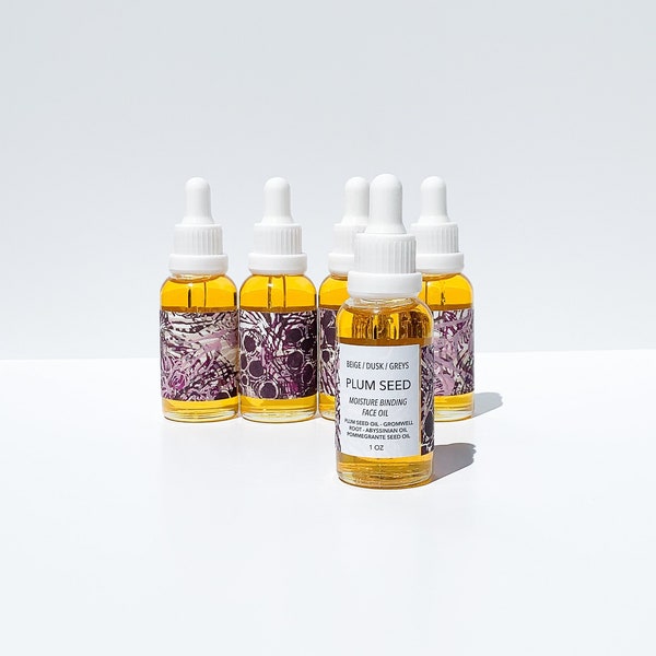 Plum Seed Face Oil For Dry Skin, Virgin Plum Seed Oil, Kakadu Plum Extract, Pomegranate Sterols