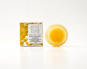 Bálsamo de belleza iluminador de la piel, cúrcuma, regaliz y aceite de semilla de chía (28 g)