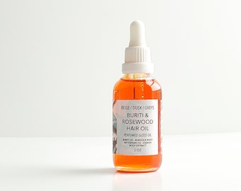Aceite capilar de palo de rosa buriti, brillo perfumado, con infusión botánica (59 ml)