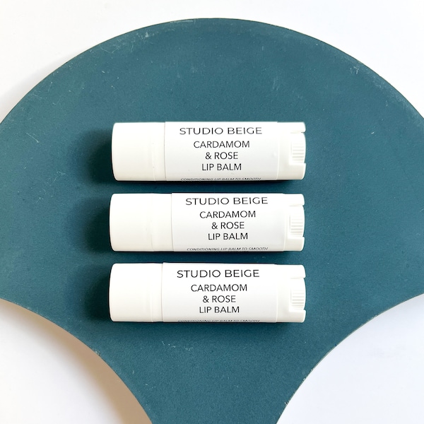 Cardamom & Rose Lip Balm / Lip Balm Tube / Natural / Handmade / Chap Stick / Flavored