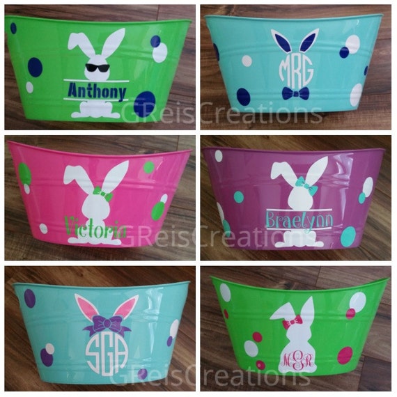 Items similar to Easter Baskets, Personalized Easter ...