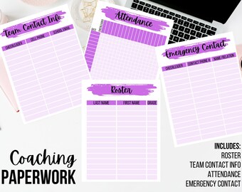 Coaching Papierkram Bundle - Lila