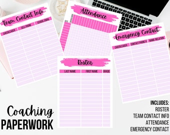 Coaching Papierkram Bundle - Pink