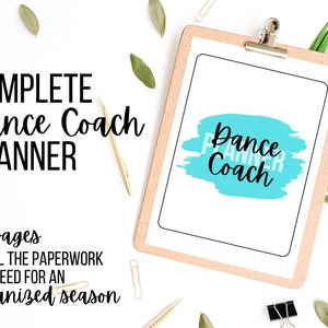 Complete Dance Coach Printable Planner