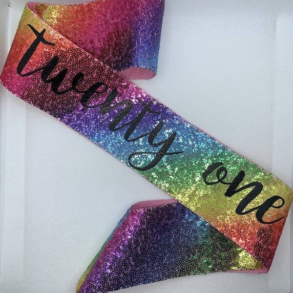 Sequin Sash Etsy