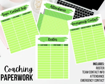 Coaching Papierkram Bundle - Grün