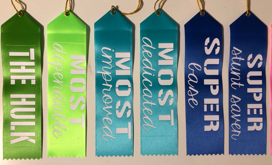 Cheer Team Superlative Awards Bag Tag Ribbons | Etsy