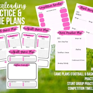 Cheerleading Practice & Game Plans Bundle for Coaches - Pink