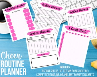 Cheerleading Routine Planung Bundle für Coaches - Pink