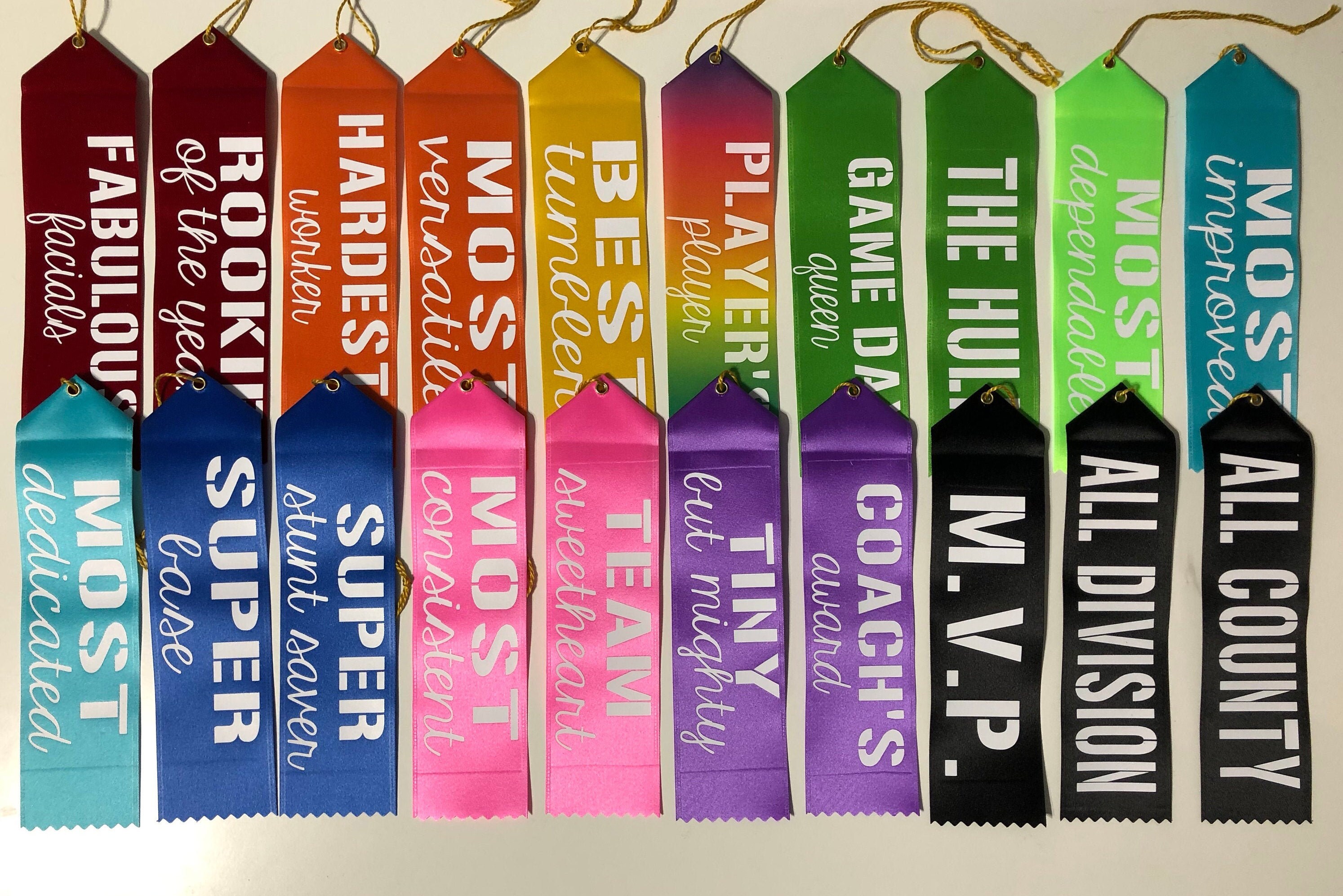 Cheer Team Superlative Awards Bag Tag Ribbons Etsy