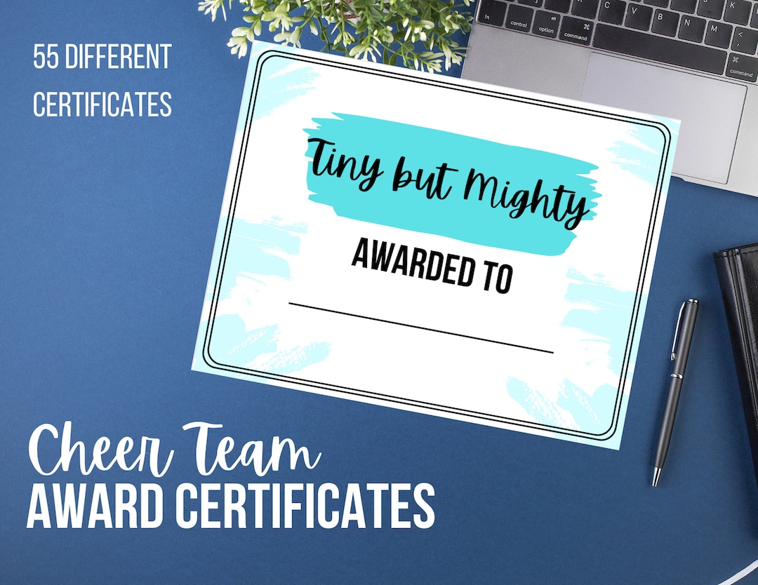 Printable Cheer Team Award Certificates End of the Season Superlatives