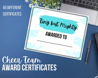 Ausdruckbare Cheer Team Award Urkunden - Ende der Saison Superlative