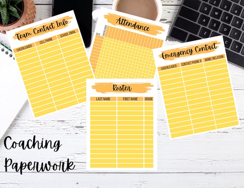 Complete Cheer Coach Printable Planner - Etsy
