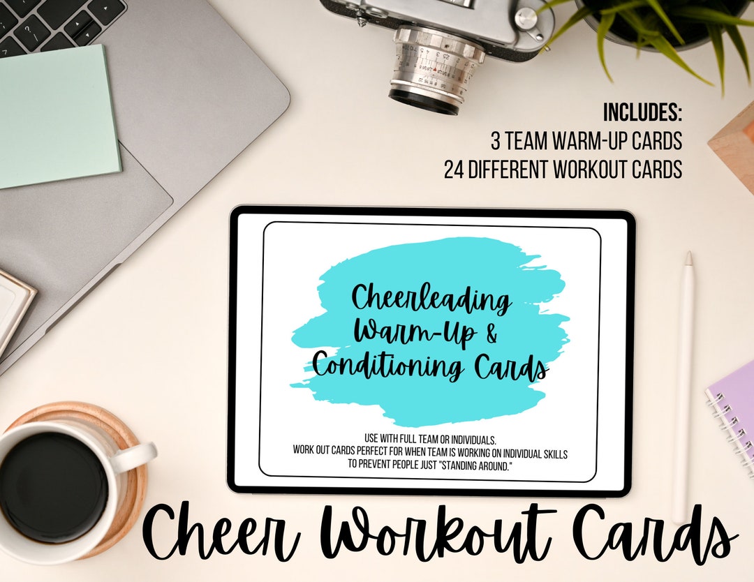 Cheerleading Warmup and Workout Cards Etsy