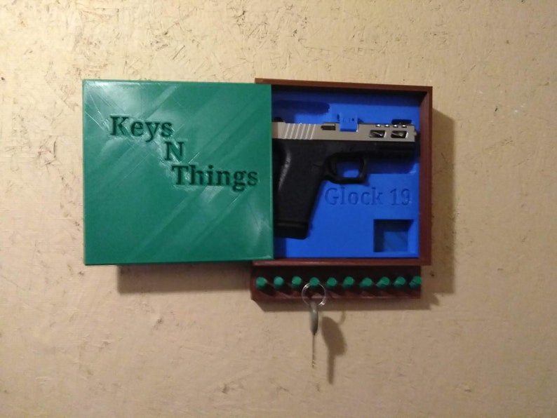 3d Printed Glock 19 Box 3d Printed 9mm Bullet Keychains Etsy