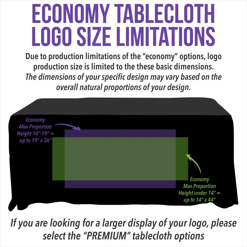 Custom Logo Tablecloth for Trade Shows & Vendor Booths | Business Table Cover | Branded Event Display | 4ft 6ft 8ft Tables | Free Proof image 2