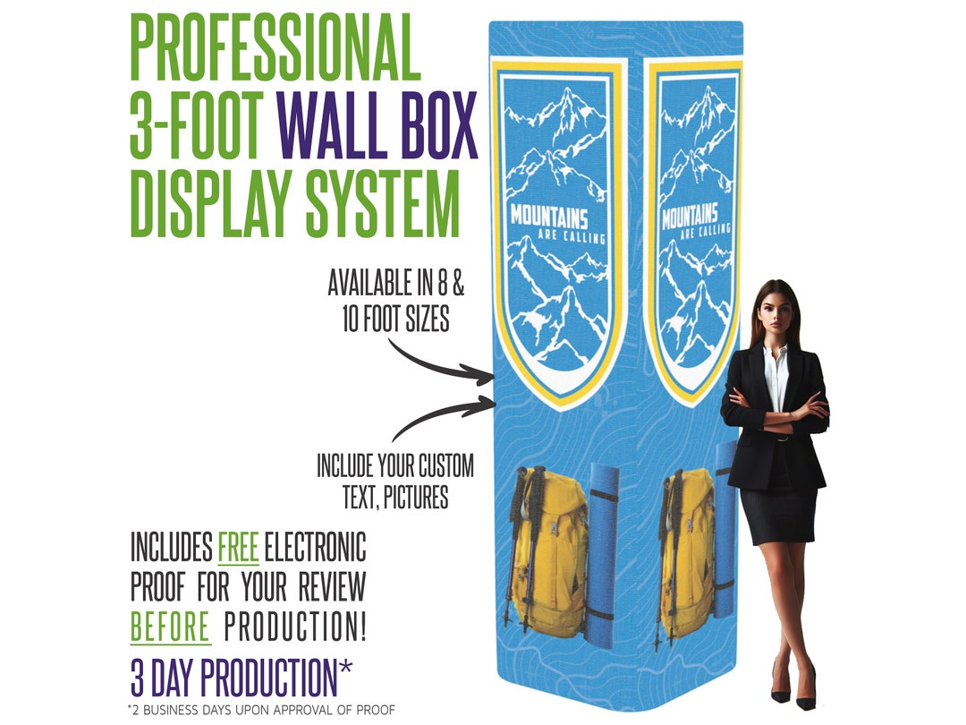 Custom Wall Box Display System - 3 Foot - Full Color Graphics! - Etsy