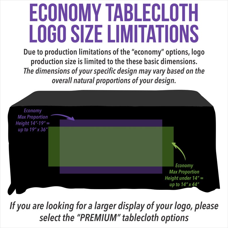 Your Logo Custom Tablecloth With Logo and Fabric Color Options image 2