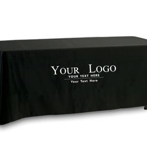 Your Logo Custom Tablecloth With Logo and Fabric Color Options image 3