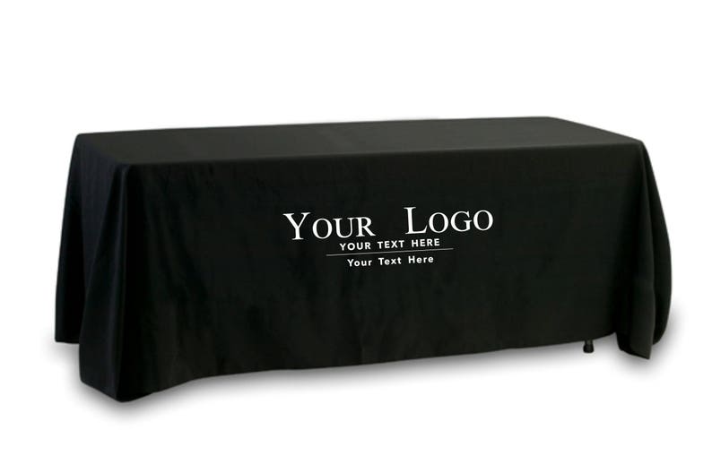 Your Logo Custom Tablecloth With Logo and Fabric Color Options image 3
