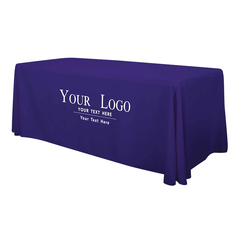 Your Logo Custom Tablecloth With Logo and Fabric Color Options image 2