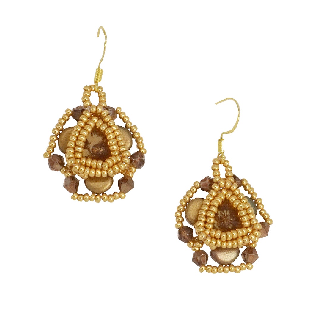 Unique and Original Pendant Earrings in Beads and Crystals Etsy