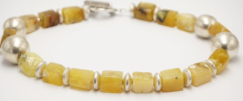 with yellow real stone Boho short gemstone necklace