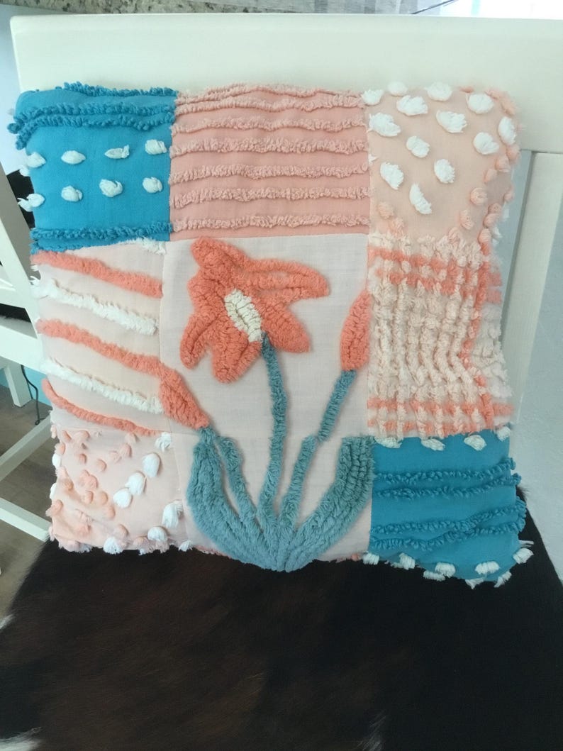 SunnyShenille Quilted Chenille Pillow