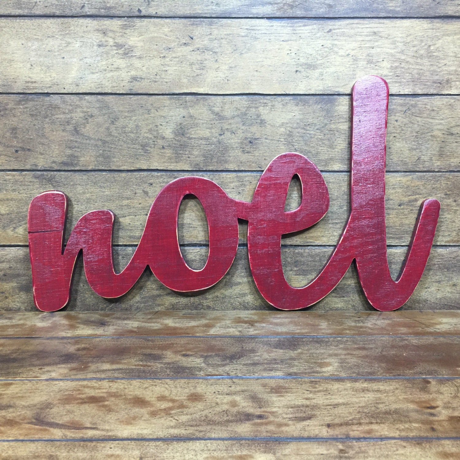 Large Noel Sign Christmas Red Sign Wall Decoration Wood Etsy
